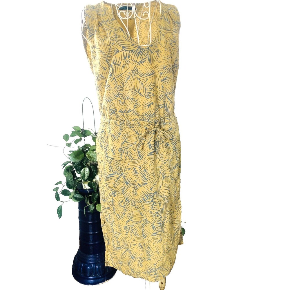PrAna Ecotropics Dress Cabana Straw Organic Cotton Lined With Slip Size Small